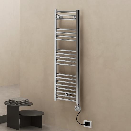 Εικόνα της Lazzarini Σώμα Λουτρού Ηλεκτρικό 1200x600 Chrome E-Bormio Deco