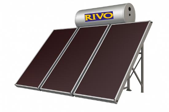 Εικόνα της Rivo Ηλιακός Θερμοσίφωνας Glass Διπλής Ενέργειας ST500TP 3x2,00m2 Ταράτσας Professional ST