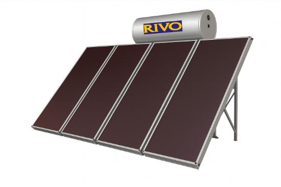 Εικόνα της Rivo Ηλιακός Θερμοσίφωνας Glass Τριπλής Ενέργειας HT510 4x2,00m2 Ταράτσας Αντλίας Θερμότητας Professional ST